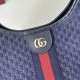 AAA Replica Gucci Giglio Large Suede GG Tote Bag 853971 Blue 1:1 Replica Gucci Giglio Large Suede GG Tote Bag 853971 Blue Knockoff