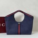 AAA Replica Gucci Giglio Large Suede GG Tote Bag 853971 Blue 1:1 Replica Gucci Giglio Large Suede GG Tote Bag 853971 Blue Knockoff