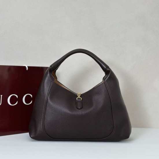 1:1 Replica Gucci 837466 Softbit Maxi Shoulder Bag Dark Brown Knockoff