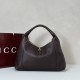 1:1 Replica Gucci 837466 Softbit Maxi Shoulder Bag Dark Brown Knockoff