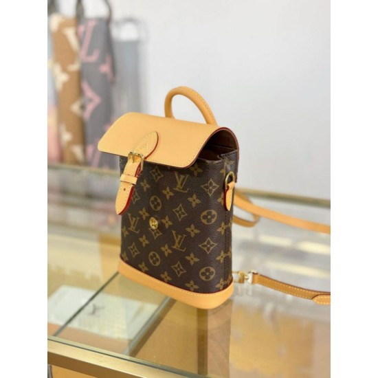 1:1 Replica LV M14651 SoHo Mini Women's Backpack Brown Knockoff