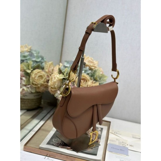 AAA Replica Dior Saddle Bag Brown Smooth Calfskin 1:1 Replica Dior Saddle Bag Brown Smooth Calfskin Knockoff