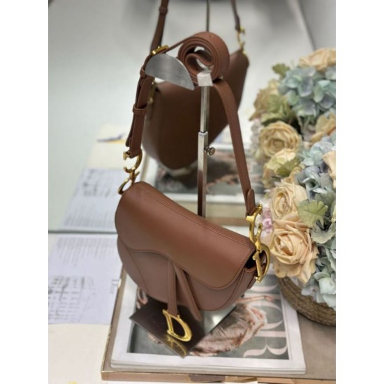 AAA Replica Dior Saddle Bag Brown Smooth Calfskin 1:1 Replica Dior Saddle Bag Brown Smooth Calfskin Knockoff