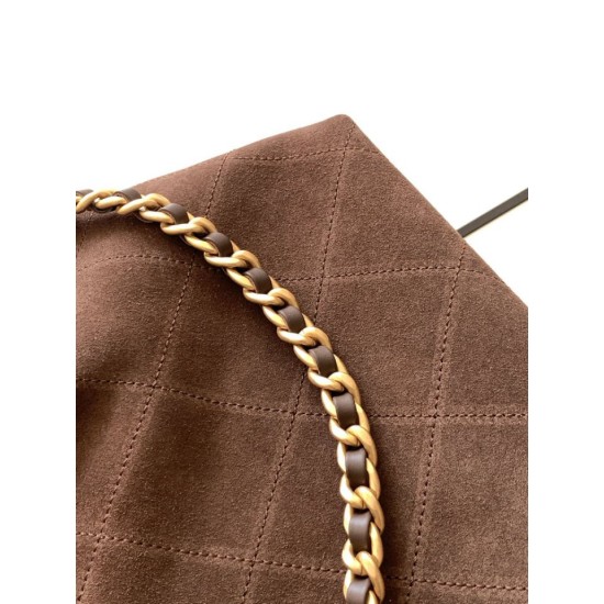 AAA Replica Chanel 26C Maxi Hobo Bag Brown Suede AS5970 AS5978 1:1 Replica Chanel 26C Maxi Hobo Bag Brown Suede AS5970 AS5978 Knockoff