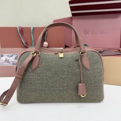 1:1 Replica Loro Piana Needle Bag Small/Medium Caramel Sage Knockoff