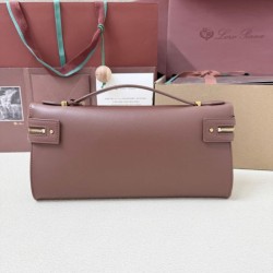 1:1 Replica Loro Piana Extra Clutch Bag Caramel Sage Knockoff