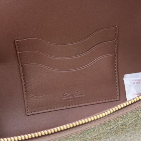 AAA Replica Loro Piana Extra Clutch Bag Caramel Sage 1:1 Replica Loro Piana Extra Clutch Bag Caramel Sage Knockoff
