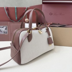 1:1 Replica Loro Piana Needle Bag Small/Medium Caramel Canvas Knockoff