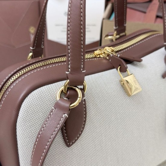 AAA Replica Loro Piana Needle Bag Small/Medium Caramel Canvas 1:1 Replica Loro Piana Needle Bag Small/Medium Caramel Canvas Knockoff