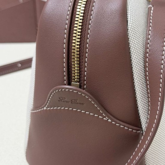 AAA Replica Loro Piana Needle Bag Small/Medium Caramel Canvas 1:1 Replica Loro Piana Needle Bag Small/Medium Caramel Canvas Knockoff