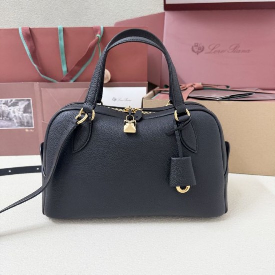 AAA Replica Loro Piana Needle Bag Small/Medium Black 1:1 Replica Loro Piana Needle Bag Small/Medium Black Knockoff