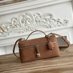 1:1 Replica Loro Piana Extra Bag with Top Handle 23 Brown Knockoff