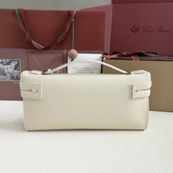 1:1 Replica Loro Piana Extra Clutch Bag L29 White Knockoff