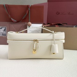 1:1 Replica Loro Piana Extra Clutch Bag L29 White Knockoff