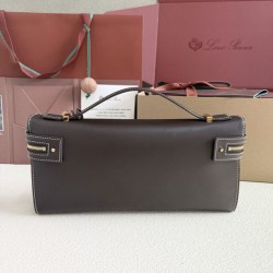 1:1 Replica Loro Piana Extra Clutch Bag L29 Coffee Knockoff
