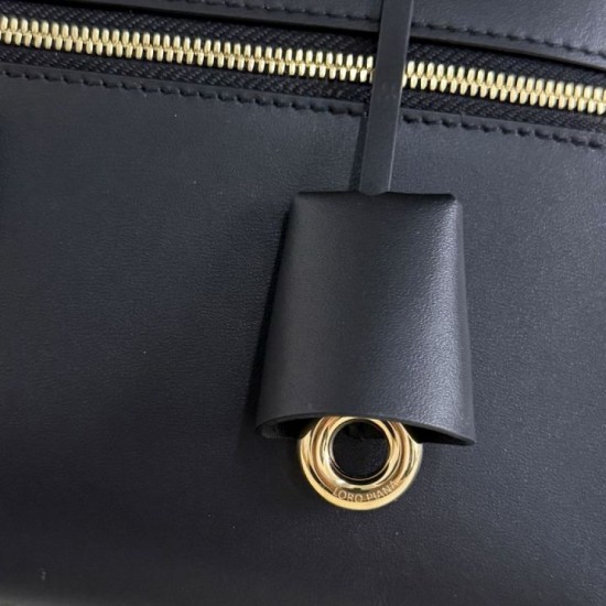 AAA Replica Loro Piana Extra Clutch Bag L29 Black 1:1 Replica Loro Piana Extra Clutch Bag L29 Black Knockoff