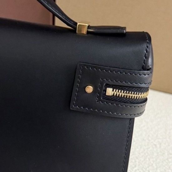 AAA Replica Loro Piana Extra Clutch Bag L29 Black 1:1 Replica Loro Piana Extra Clutch Bag L29 Black Knockoff