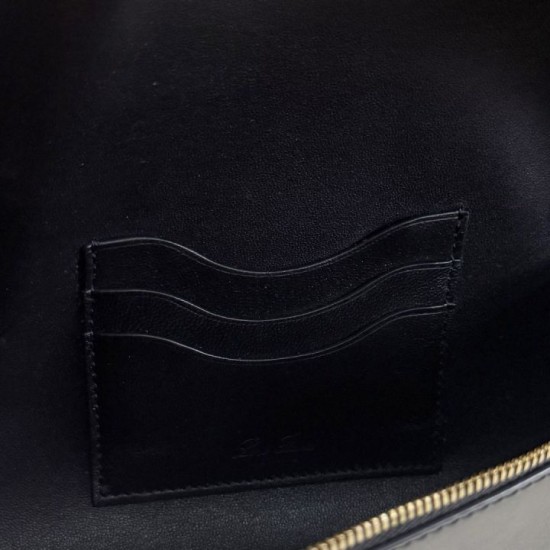 AAA Replica Loro Piana Extra Clutch Bag L29 Black 1:1 Replica Loro Piana Extra Clutch Bag L29 Black Knockoff