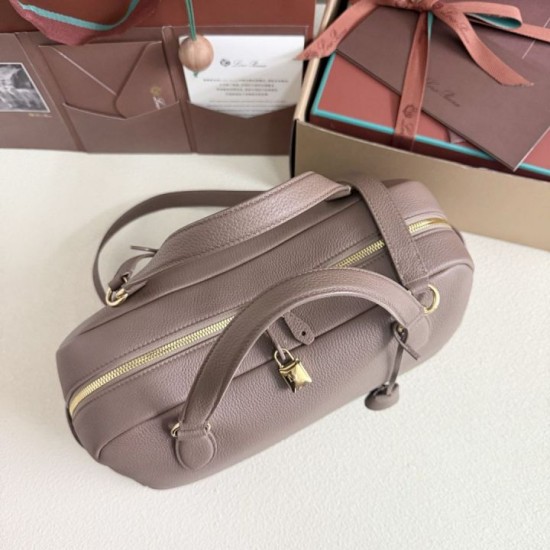 AAA Replica Loro Piana Needle Bag Small/Medium Rock Gray 1:1 Replica Loro Piana Needle Bag Small/Medium Rock Gray Knockoff