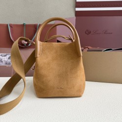 1:1 Replica Loro Piana Bale Bucket Bag Small/Medium Brown Knockoff
