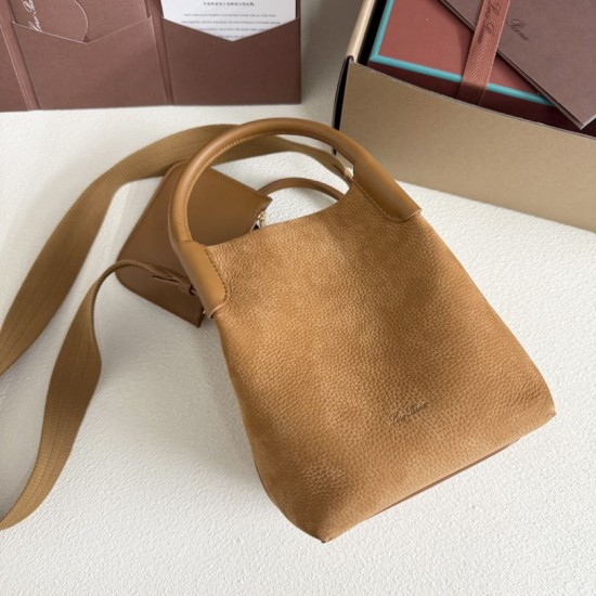 AAA Replica Loro Piana Bale Bucket Bag Small/Medium Brown 1:1 Replica Loro Piana Bale Bucket Bag Small/Medium Brown Knockoff