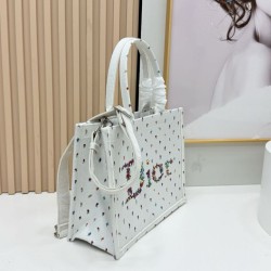 1:1 Replica Dior Dioramour small/medium/large Dior Book Tote bag with white shoulder strap Knockoff