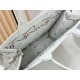 1:1 Replica Dioramour Dior Book Tote bag with multicolored Revolution flowers embroidered white Knockoff