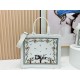 1:1 Replica Dioramour Dior Book Tote bag with multicolored Revolution flowers embroidered white Knockoff