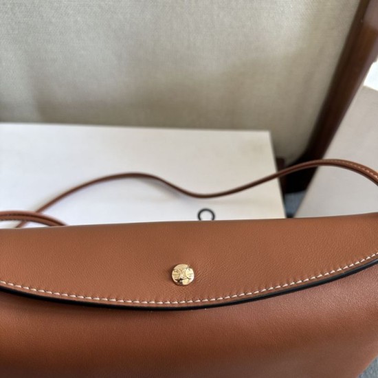 1:1 Replica Celine Trio Flap bags soft lambskin brown Knockoff