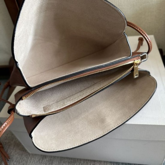 1:1 Replica Celine Trio Flap bags soft lambskin brown Knockoff