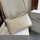 1:1 Replica Celine Trio Flap bags soft lambskin gray Knockoff
