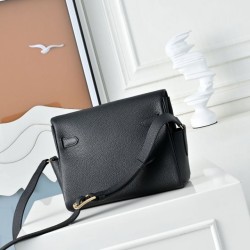 1:1 Replica Hermes Kelly Messenger shoulder bag black Knockoff