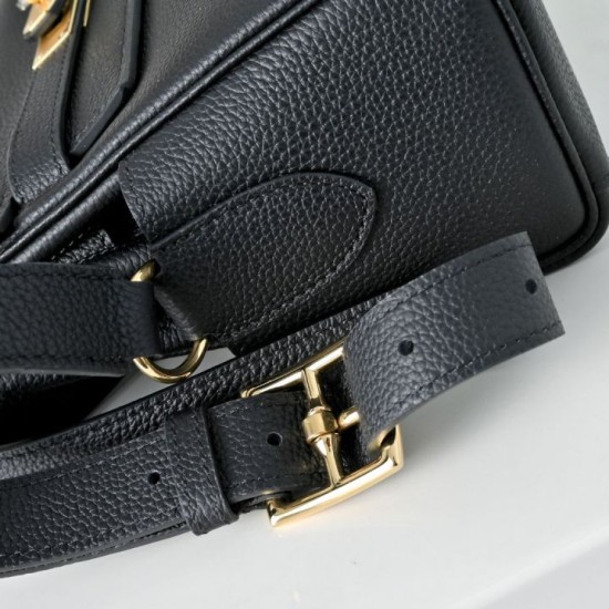 1:1 Replica Hermes Kelly Messenger shoulder bag black Knockoff