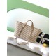 1:1 Replica Chanel Deauville AS6007 tote bag brown striped canvas Knockoff