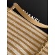 1:1 Replica Chanel Deauville AS6007 tote bag brown striped canvas Knockoff