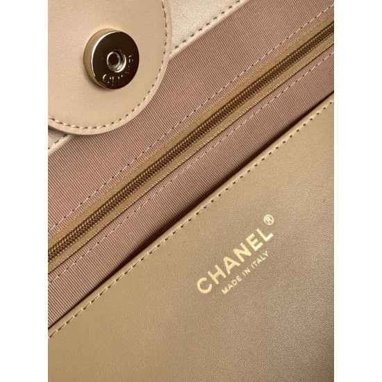 1:1 Replica Chanel Deauville AS6007 tote bag brown striped canvas Knockoff