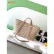 1:1 Replica Chanel Deauville AS6007 tote bag brown striped canvas Knockoff