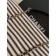 1:1 Replica Chanel Deauville AS6007 tote bag white/black striped canvas Knockoff
