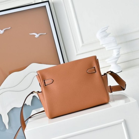 1:1 Replica Hermes Kelly Messenger shoulder bag brown Knockoff