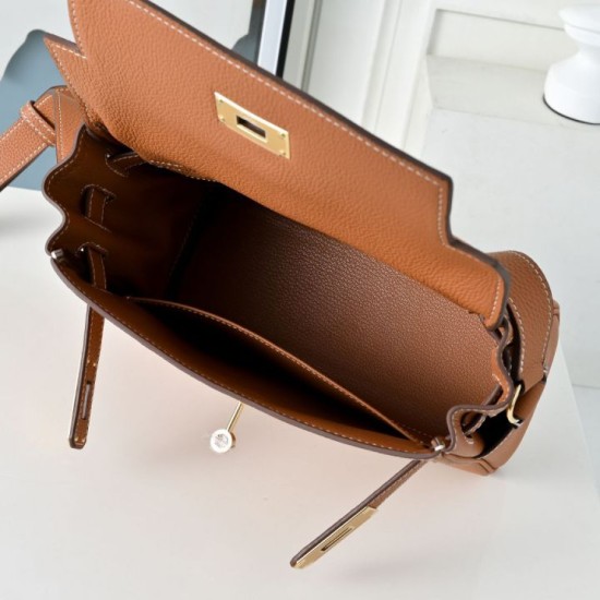 1:1 Replica Hermes Kelly Messenger shoulder bag brown Knockoff