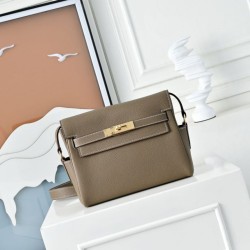 1:1 Replica Tote bag Hermès Kelly Messenger Shoulder Bag Gray Knockoff