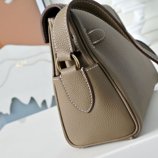 1:1 Replica Tote bag Hermès Kelly Messenger Shoulder Bag Gray Knockoff