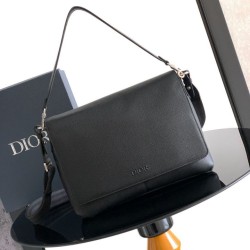 1:1 Replica Dior Privé Messenger Shoulder Bag with Flap Black Knockoff
