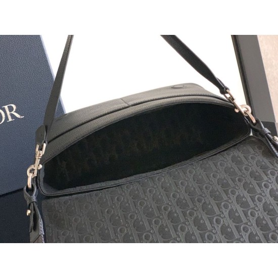 AAA Replica Dior Privé Messenger Shoulder Bag with Flap Black 1:1 Replica Dior Privé Messenger Shoulder Bag with Flap Black Knockoff