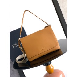 1:1 Replica Dior Privé Messenger Shoulder Bag with Flap Yellow Knockoff