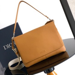 1:1 Replica Dior Privé Messenger Shoulder Bag with Flap Yellow Knockoff