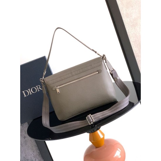 AAA Replica Dior Privé Messenger Shoulder Bag with Flap Gray 1:1 Replica Dior Privé Messenger Shoulder Bag with Flap Gray Knockoff