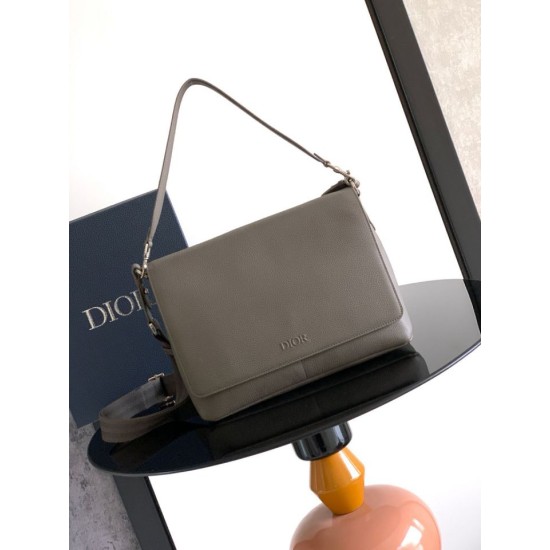 AAA Replica Dior Privé Messenger Shoulder Bag with Flap Gray 1:1 Replica Dior Privé Messenger Shoulder Bag with Flap Gray Knockoff