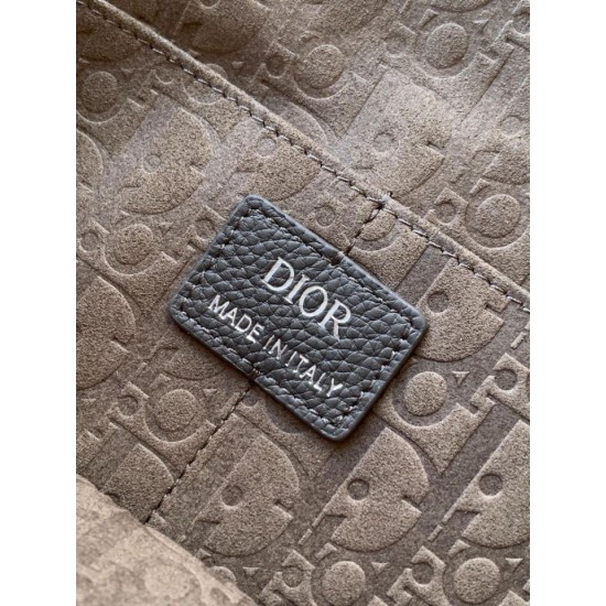 AAA Replica Dior Privé Messenger Shoulder Bag with Flap Gray 1:1 Replica Dior Privé Messenger Shoulder Bag with Flap Gray Knockoff