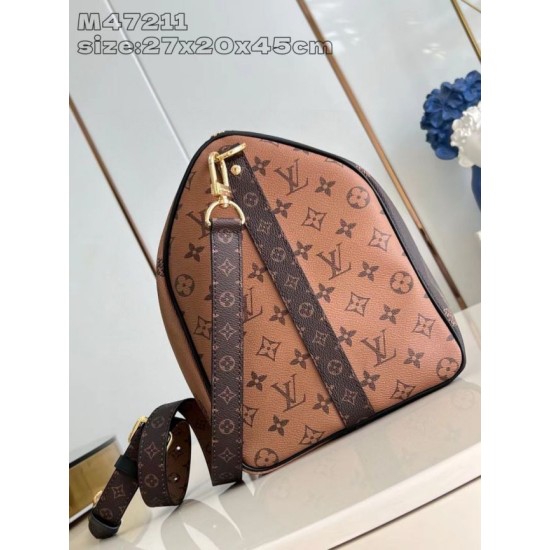 AAA Replica LV Keepall Bandoulière 45 M47211 Monogram Giant 1:1 Replica LV Keepall Bandoulière 45 M47211 Monogram Giant Knockoff
